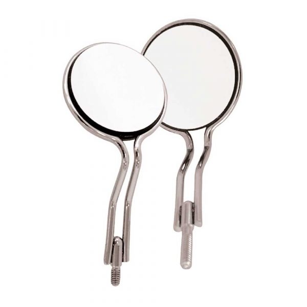 Mirror Double sided Rhodium #4 simple stem 6pk - Optident Ltd