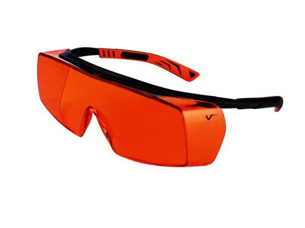 5X7 Safety Glasses Black/Orange Frame Orange Lens - Optident Ltd