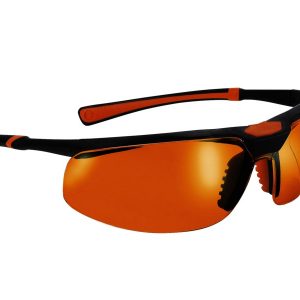 5X3 Safety Glasses Black/Orange Frame Orange Lens - Optident Ltd